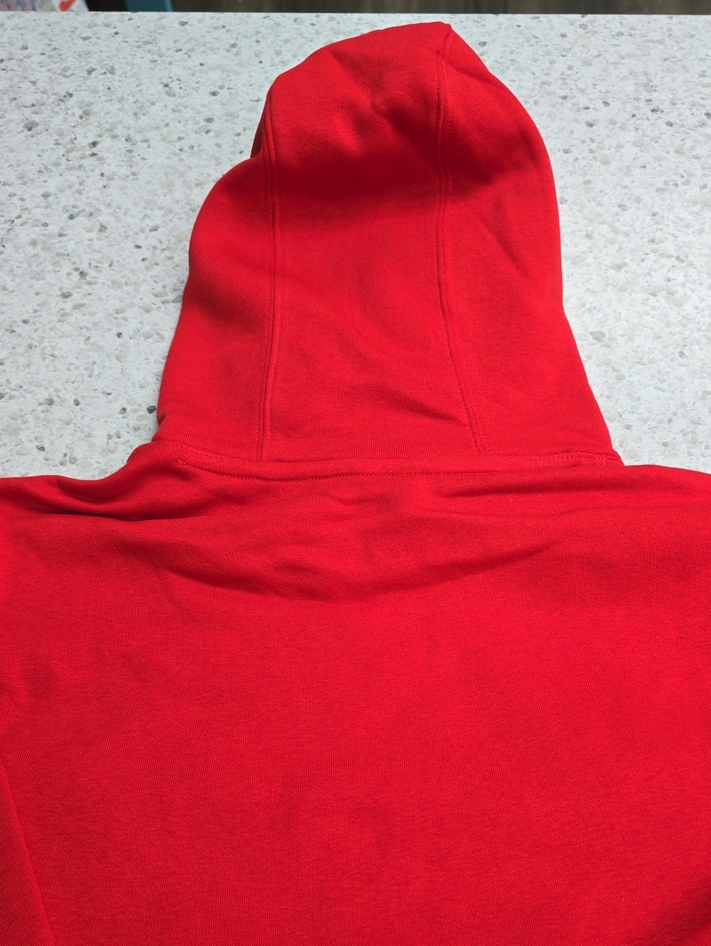 Nike Red Pullover Hoodie with White Swoosh - Picture 4 of 4